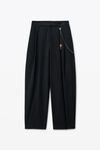 Alexander Wang black 黑色羊毛混纺中腰长裤