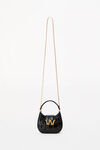 alexander wang w legacy micro hobo bag in croc leather black