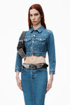 Alexander Wang deep blue midi pencil skirt in comfort stretch denim
