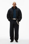 alexander wang pantaloni sartoriali elasticizzati in twill black