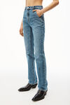 alexander wang fly 高腰堆叠牛仔裤 vintage medium indigo