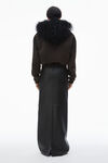 Alexander Wang washed lead hoodie with mongolian hood