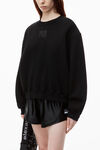 alexander wang ストラクチャードテリー パフロゴ スウェットシャツ black