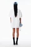 Alexander Wang white relaxed polo cotton minidress