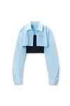 Alexander Wang black/blue pre-styled cami & cropped button up twinset