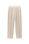 Alexander Wang feather pleated trouser in wool tailoring