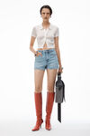 Alexander Wang vintage faded indigo shorty high-rise short in denim