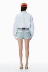 Alexander Wang light worn indigo pre-styled shirt & denim short romper