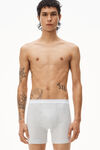 alexander wang 罗纹平纹布平角内裤 heather grey