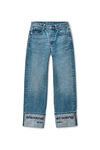 Alexander Wang vintage medium indigo 靛蓝色徽标刺绣中腰牛仔裤