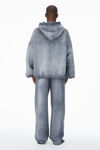 Alexander Wang washed chalk unisex crystal hotfix hoodie