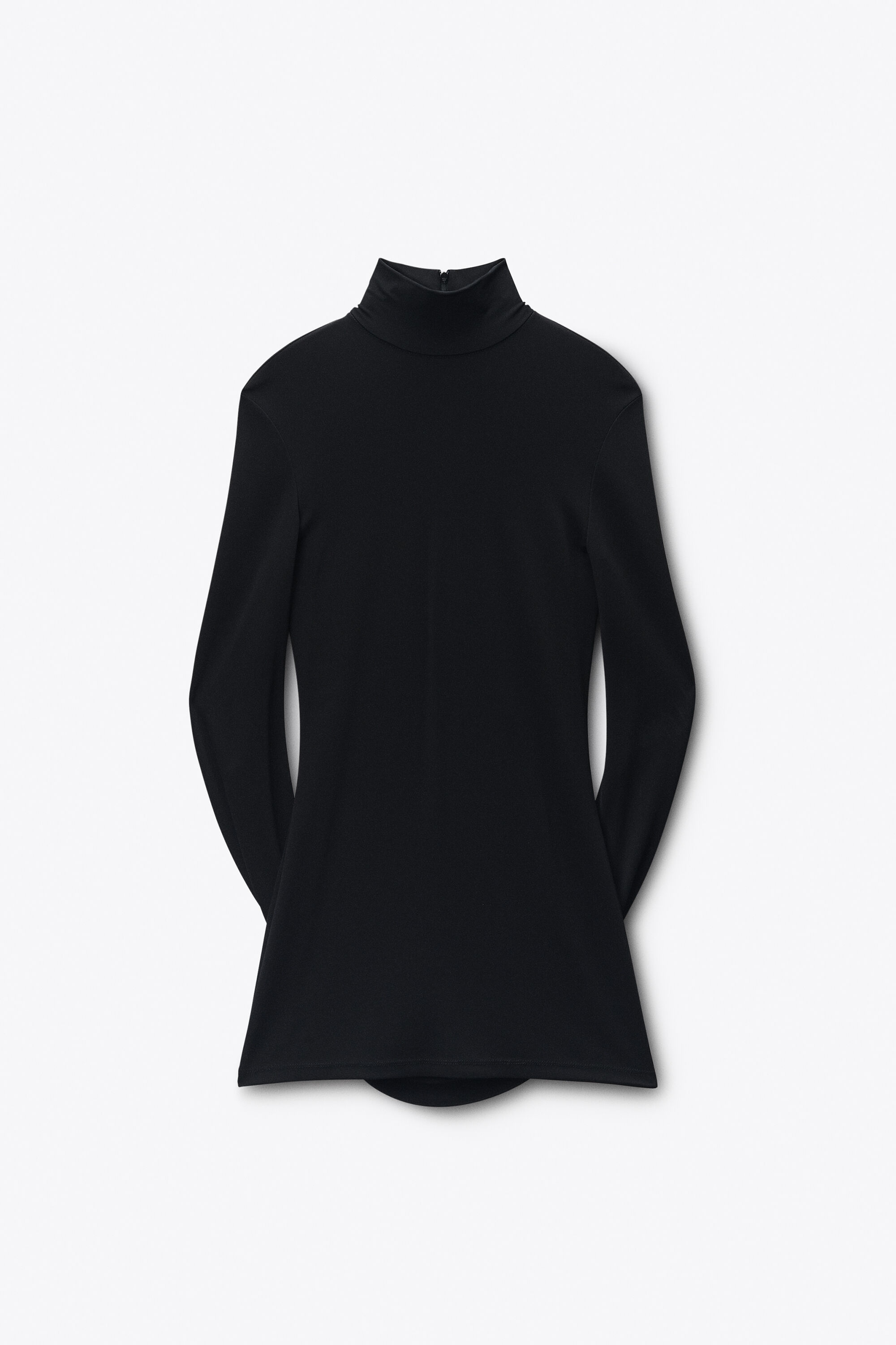 Ribbed Short-Sleeve Dress in BLACK | alexanderwang®