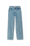 Alexander Wang vintage light indigo ez - mid rise straight leg jeans in clear hotfix