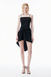 Alexander Wang black black wool mohair tucked hem dress