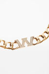 alexander wang cuban link necklace in stainless steel pv gold