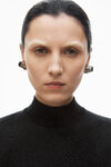 Alexander Wang black crystal hotfix mock neck top