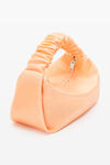 alexander wang scrunchie 缎面迷你手袋 faded neon orange