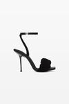 alexander wang julie scrunchie sandal in velvet black