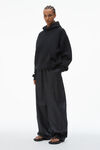 alexander wang hoodie in dense fleece black
