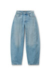 Alexander Wang classic light indigo 加大款圆阔中腰牛仔裤