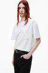 alexander wang pocket tee in high twist jersey white