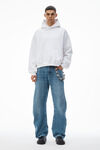 Alexander Wang white unisex hoodie in dense fleece