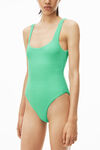 alexander wang bodysuit in textured jacquard jersey mint julep