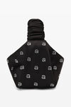 alexander wang hotfix scrunchie mini bag in satin black