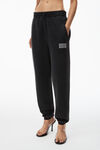 alexander wang acid wash sweatpant in dense fleece acid black