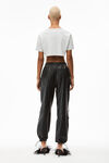 Alexander Wang heather grey crop tee in high twist jersey