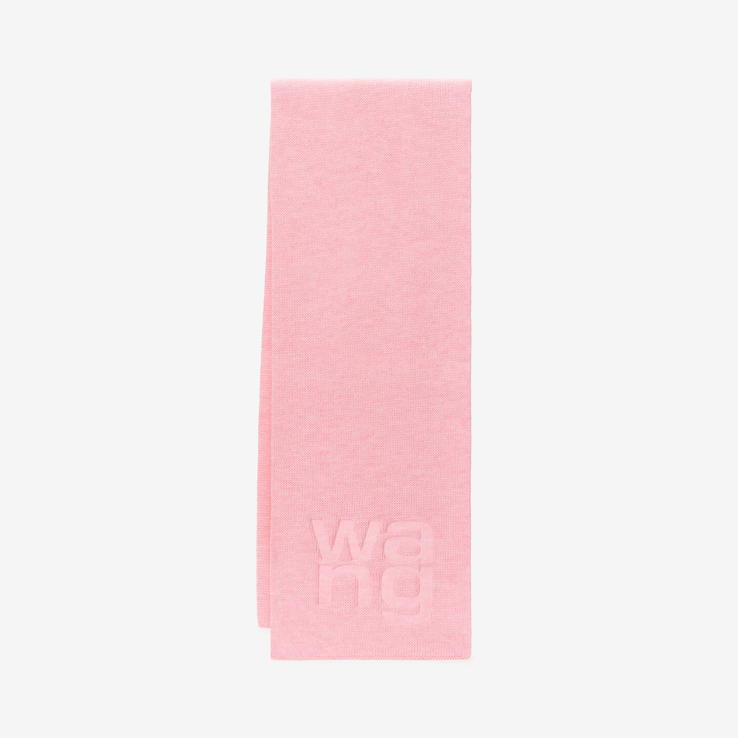 Alexander Wang Logo Scarf In Compact Deboss In Prism Pink
