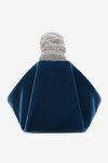 alexander wang scrunchie mini bag in velvet crystal indigo cowboy