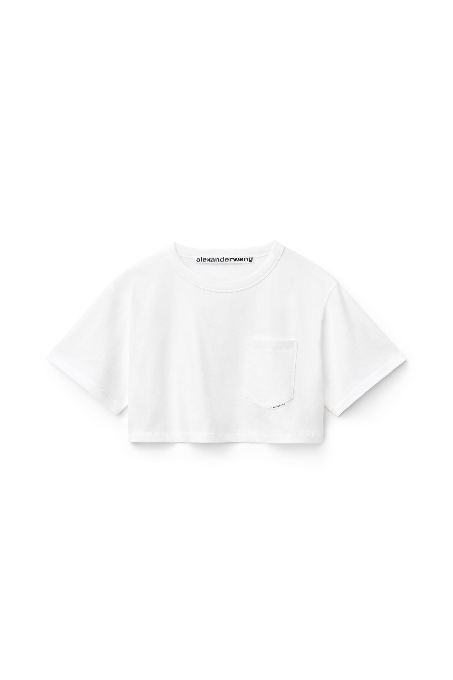 Alexanderwang High Twist Crop Tee White Alexander Wang