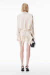 Alexander Wang ivory ivory silk charmeuse pre-styled double shirtdress