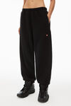alexander wang 红苹果徽标泰迪摇粒绒运动裤 black