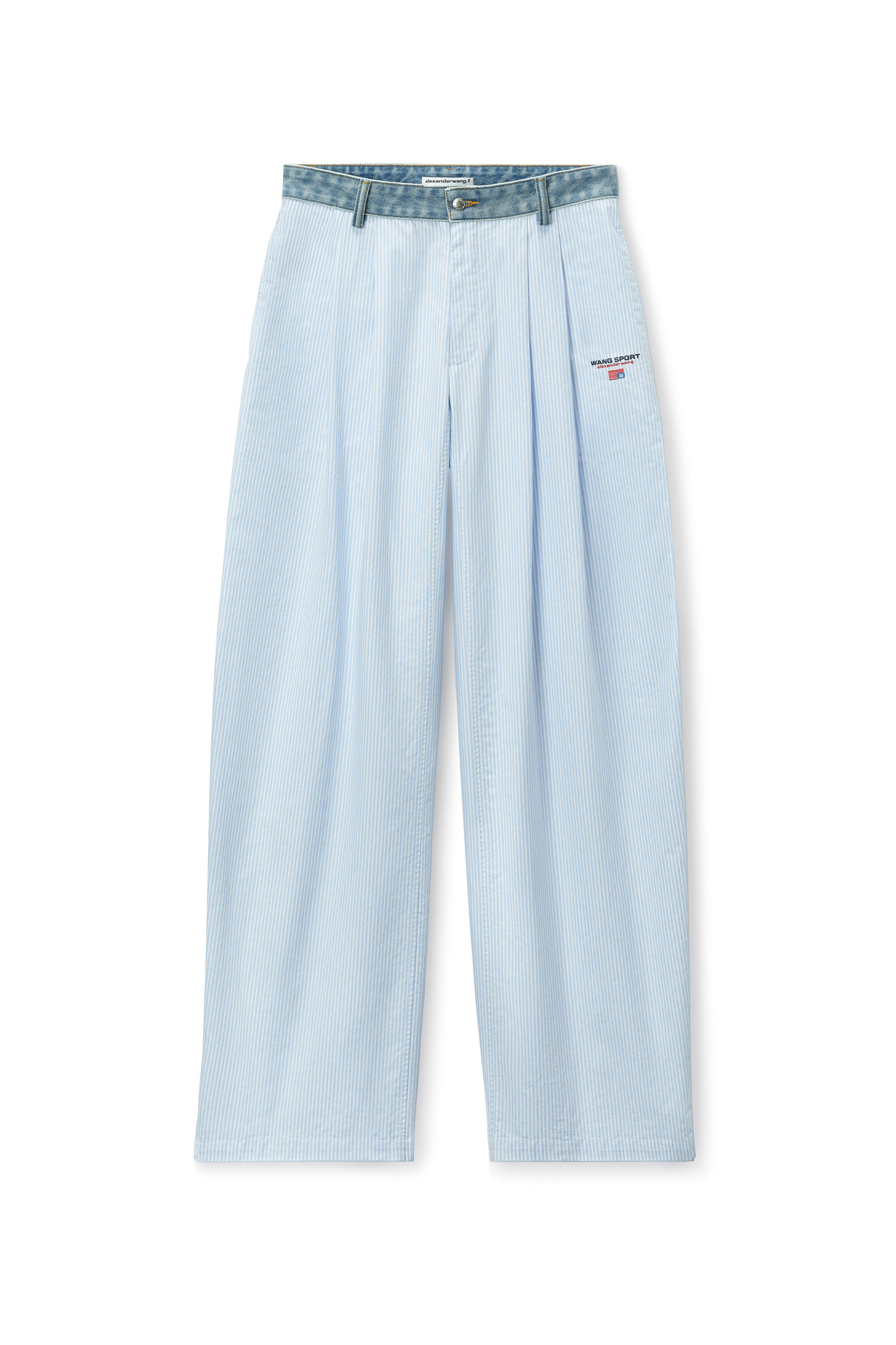 ショートパンツ Alexander Wang DENIM BAND OXFORD SHORT (4WC2254840 425) 4WC2254840425B.jpg