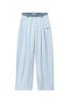 Alexander Wang oxford blue/white デニムウエストバンド コットン オックスフォードパンツ