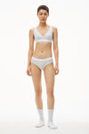 alexander wang brief underwear in ribbed jersey heather grey