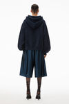 alexander wang puff logo hoodie in glitter terry nine iron