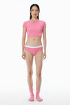 Alexander Wang lotus pink 粉色棉质短款婴儿 t 恤