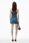 Alexander Wang deep blue tube dress in comfort stretch denim