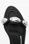 alexander wang dome goatskin leather sandal  black
