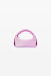 alexander wang scrunchie mini bag in satin  winsome orchid