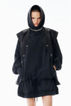 Alexander Wang washed black dropped waist hoodie dress
