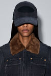 Alexander Wang saloon bar logo trucker hat in crystal hotfix and cotton canvas