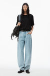 Alexander Wang black t-shirt à poche en crêpe de jersey