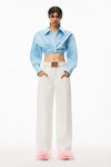 CROPPED BUTTON DOWN IN COMPACT COTTON