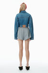 Alexander Wang deep blue giacca a portafoglio in denim di cotone rigenerato