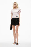 Alexander Wang black サテンのショートトラック