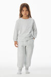 alexander wang t-shirt a maniche lunghe con stampa plastisol per bambini in jersey essenziale light heather grey